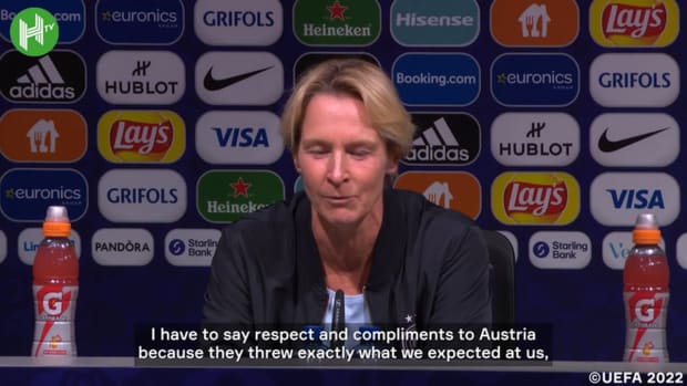 Martina Voss-Tecklenburg on a deserved win